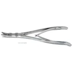 Rongeur de laminectomía Smith-Peterson, 9" de doble acción, mandíbulas curvas, mordida de 3.0mm, mango con resorte