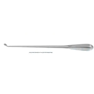 Rygmarvsfusionskyrette 12" vinklet størrelse #2/0, oval kop, brun håndtag – surgivalley (008210848)