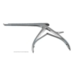 Pinza gubia Kerrison Spurling, longitud de trabajo 150mm, platina delgada angulada hacia arriba 40º, mordida de 2.0mm, apertura de 15.0mm, mango color cereza – surgivalley (011211182)