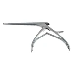 Gubia Kerrison Spurling, longitud de trabajo 150mm, plataforma delgada angulada hacia arriba 90º, mordida de 3.0mm, apertura de 15.0mm, mango color cereza