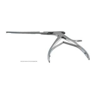 Rongeur Kerrison Spurling, longitud de trabajo 180mm, platina delgada angulada hacia abajo 90º, mordida de 4.0mm, abertura de 15.0mm, mango color cereza – surgivalley (011211114)