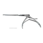 Rongeur Kerrison Spurling, longitud de trabajo de 180mm, platina delgada angulada 90º hacia abajo, mordida de 6.0mm, apertura de 15.0mm, mango cherry