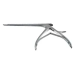 Pinza gubia Kerrison Spurling, longitud de trabajo 180mm, platina delgada angulada hacia arriba 40º, mordida de 4.0mm, abertura de 15.0mm, mango color cereza
