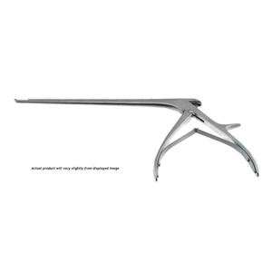 Pinza gubia Kerrison Spurling, longitud de trabajo 230mm, platina delgada angulada hacia arriba 90º, mordida de 3.0mm, abertura de 15.0mm, mango color cereza – surgivalley (011211178)