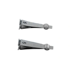 Aproximador microcirúrgico tubário, pinças individuais, mandíbulas retas para tubo uterino de diâmetro 2.5mm, vendido em par