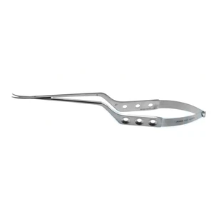 Yasargil microsurgical scissors 9 curved blades flat 3-hole handle – surgivalley (002211113)