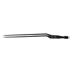 Yasargil MIS 双极镊 11 3/4" 工作长度 8" 弯柄杆身 1.5mm宽防粘尖端 绝缘开窗式扁平手柄