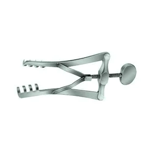 Allport mastoid retractor 4 4x4 sharp prongs, screw handle