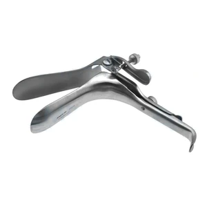 Graves vaginal speculum medium angled 90°" 4long x 1 5/16wide open side blades 22.5 cm (9.0)