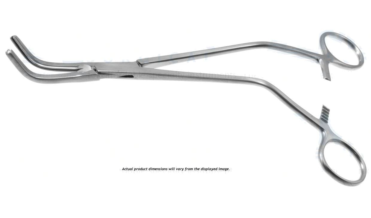 Z-Type hysterectomy (Parametrium) clamp forceps 14 angled serrated jaws," offset ring handle Set