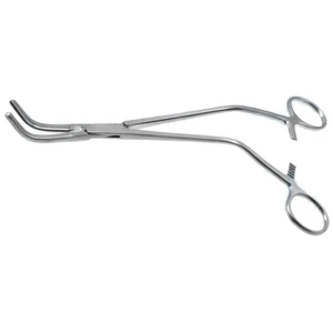 Z-Type hysterectomy (Parametrium) clamp forceps 9 1/2 angled serrated jaws," offset ring handle – surgivalley (001090047)