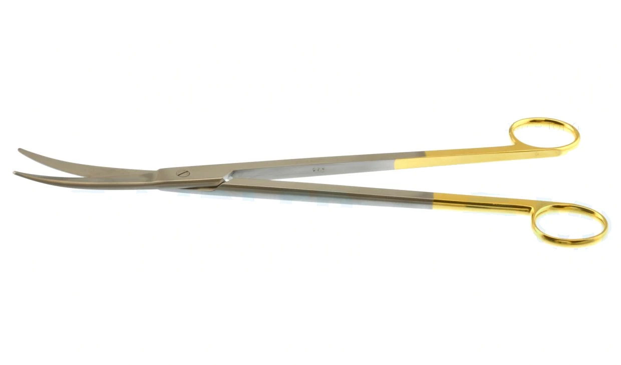 Surgical Scissors Curved 26.7 cm (10.5) TC (Gold Handle)