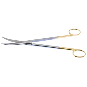 Z-Type hysterectomy (Parametrium) scissors 9 slightly curved TC blades blunt tips gold ring handle – surgivalley (002090012)