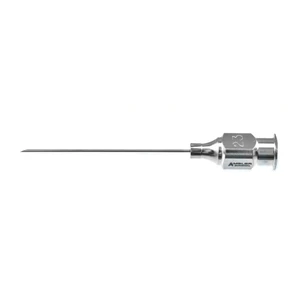 Atkinson retrobulbar needle 23 gauge straight sharp beveled tip 35.0mm overall length excluding Set – surgivalley (999040121)