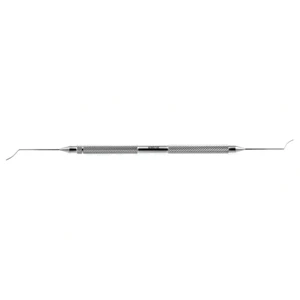 Espátula LASIK Banaji 6 dupla extremidade, haste abaulada 9.0mm curvatura até pontas 0.8mm espátula plana larga 15.0 cm (6.0)