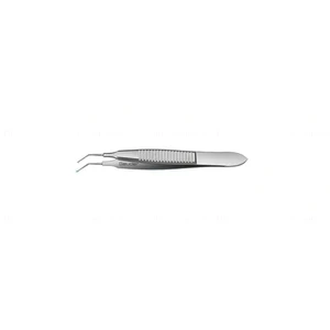 Bonn 虹膜镊 2 7/8"，超精细倾斜杆身，弯曲至尖端 6.0mm，0.12mm 1x2 齿，扁平手柄 – surgivalley (002211774)