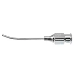 Curved Bracken Surgical Cannula for Ophthalmic Irrigation and Aspiration Procedures