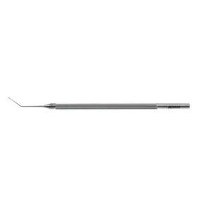 Canaloplasty manipulator 4 1/4 angled shaft 11.0mm from bend to tip flattened sandblasted tip " 10.0 cm (4")
