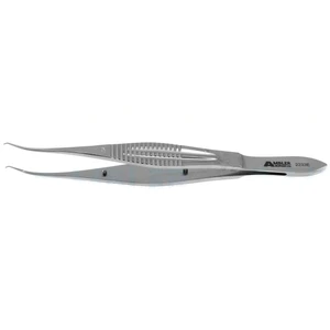 Castroviejo colibri corneal forceps 4 1/4 0.12mm 1x2 teeth set at 45° 6.0mm tying platforms wide flat handle – surgivalley (003210559)