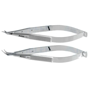 Castroviejo corneal section scissors 4 1/8 mid-mini model," set includes curved right and left – surgivalley (002040021)