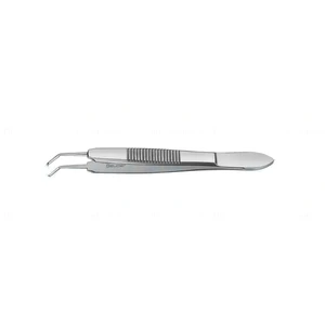 Castroviejo superior rectus forceps 4 angled shafts 0.9mm 1x2 teeth with tying platform flat handle – surgivalley (003210652)