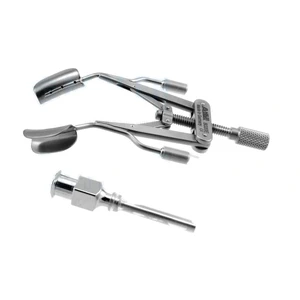 Chu reversible aspirating lid speculum adult size 15.0mm solid blades," nasal or temporal approa – surgivalley (011040035)