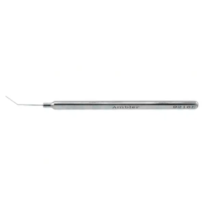 Clayman nucleus rotator 4 3/4 angled shaft 10.0mm from bend to tip 0.5mm wide flat spatula," V-" 10.0 cm (4") – surgivalley (999040092)