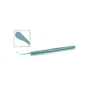 D&K Drysdale rotator 4 3/4 angled shaft 10.0mm from bend to tip 0.8mm x 2.4mm large paddle tip 10.0 cm (4") – surgivalley (999040163)