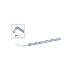 D&K Findl nucleus chopper 4 3/4 angled 45°" shaft 14.0mm from bend to tip 1.25mm tip length str 10.0 cm (4") – surgivalley (999040689)