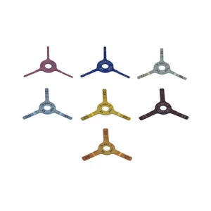 Conjunto de medidores de incisão D&K com 7 peças, mede de 1.0mm a 3.0mm em incrementos de 0.1mm, revestimento colorido para fácil identificação, titânio