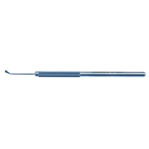 Separador/levantador epitelial LASEK D&K 4 3/4 angulado 45º haste 5.0mm ponta triangular arredondada 10.0 cm (4")