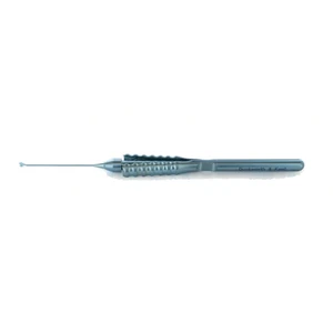 D&K MICS ICL manipulating foceps 5 5/8 20 gauge angled 10° tips 1.9mm wide disc platform working length 32.5mm round squeeze-action handle titanium – surgivalley (128210003)