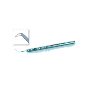 D&K Parmar vertical chopper 4 5/8 angled shaft sharp point round handle titanium 10.0 cm (4") – surgivalley (999040069)
