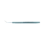 Espátula D&K Curva 4 3/4, Lâmina 0,5mm x 10,0mm, Face Inferior Altamente Polida, Cabo Redondo 10,0 cm (4")