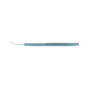 Espátula D&K Curva 4 3/4, Lâmina 0,5mm x 10,0mm, Face Inferior Altamente Polida, Cabo Redondo 10,0 cm (4")