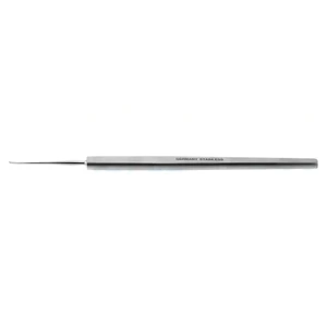 Davis foreign body spud 4 7/8 straight sharp rounded blade flat handle 10.0 cm (4")