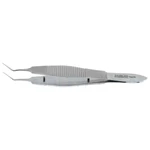 Pinzas de sujeción de lente Dodick 3 3/4" anguladas a la derecha mandíbulas lisas mango plano