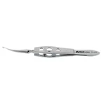 Pinzas de fractura del núcleo Dodick de 4 1/4", mandíbulas en forma de pala con estrías longitudinales, mango plano de 3 orificios de acción cruzada
