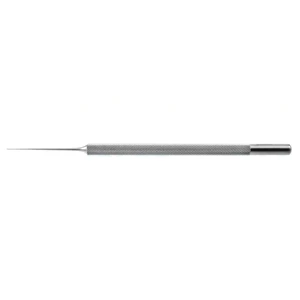 Echhart retinal hook 5 3/8 20 gauge angled 45°" 0.5mm long tip round handle 12.5 cm (5.0) – surgivalley (005040010)