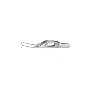 Elze iris forceps 3 extra delicate angled shafts 1x2 teeth flat handle – surgivalley (002211528)