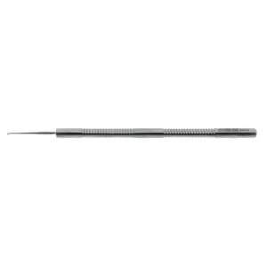 Francis foreign body spud 4 3/4 flag-shaped tip with sharp edge flat handle 10.0 cm (4")