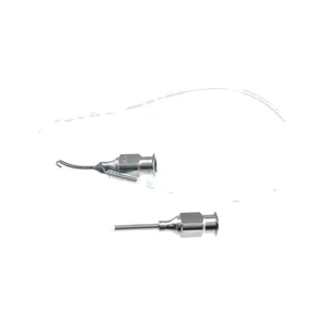 Gess irrigating-aspirating cannula 23 gauge curved right," U-shaped tip," supplied with 10of tub – surgivalley (011040022)
