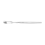 Giessen spatula 6 5/8 angled," concave 9.0mm wide blade flat handle 15.0 cm (6.0)