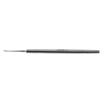 Gill corneal knife 4 3/4 curved 3.0mm x 18.0mm blade flat handle 10.0 cm (4")