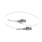 Gills-Welsh irrigating-aspirating cannula 23 gauge irrigation 25 gauge aspiration angled 30°" 8.