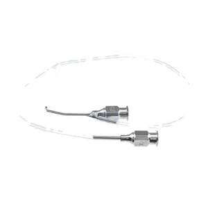 Gills-Welsh irrigating-aspirating cannula 23 gauge irrigation 25 gauge aspiration angled right – surgivalley (011040030)