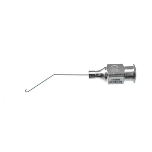 Gimbel cortex removal irrigating cannula 30 gauge angled 15.0mm bend to tip 1.4mm wide J-shaped – surgivalley (016040191)