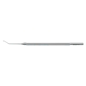 Goldberg side port nucleus splitter 4 3/4 angled shaft 10.0mm from bend to tip 0.8mm flat tear 10.0 cm (4") – surgivalley (205040002)