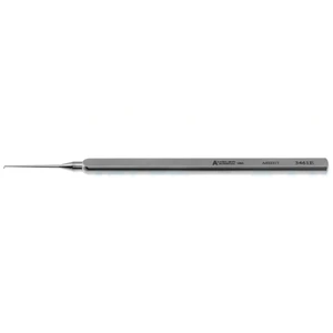 Golf club foreign body spud 4 3/4 angled lightly rounded tip with sharp edge flat handle 10.0 cm (4"). 10.0 cm (4")