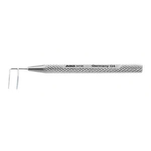 Sonda Trabeculótomo Harms 1 5/8 esquerda pontas longas 9,0 mm com abertura 3,0 mm cabo redondo 2,5 c 20,0 cm (8,0)
